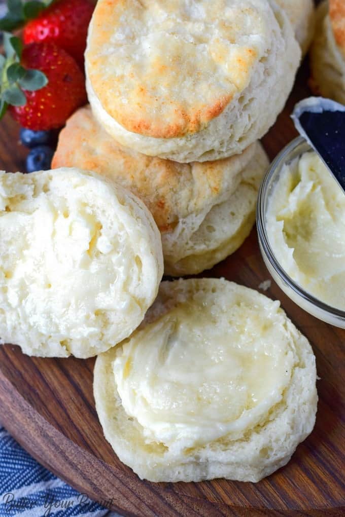 Old-Fashioned Buttermilk Biscuits with Honey Butter