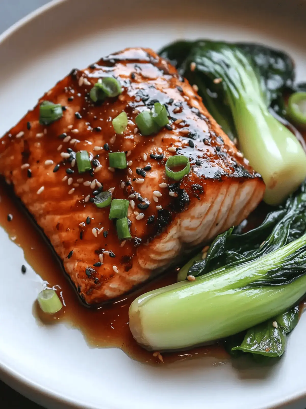 Sesame-Glazed Salmon with Bok Choy and Sesame Seeds