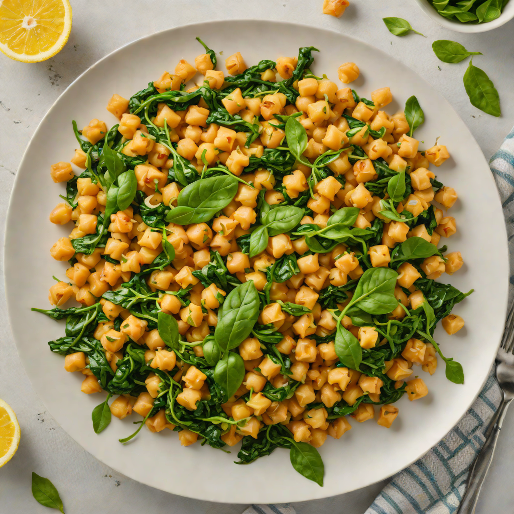 One-Pan Chickpea and Spinach with Lemon Zest