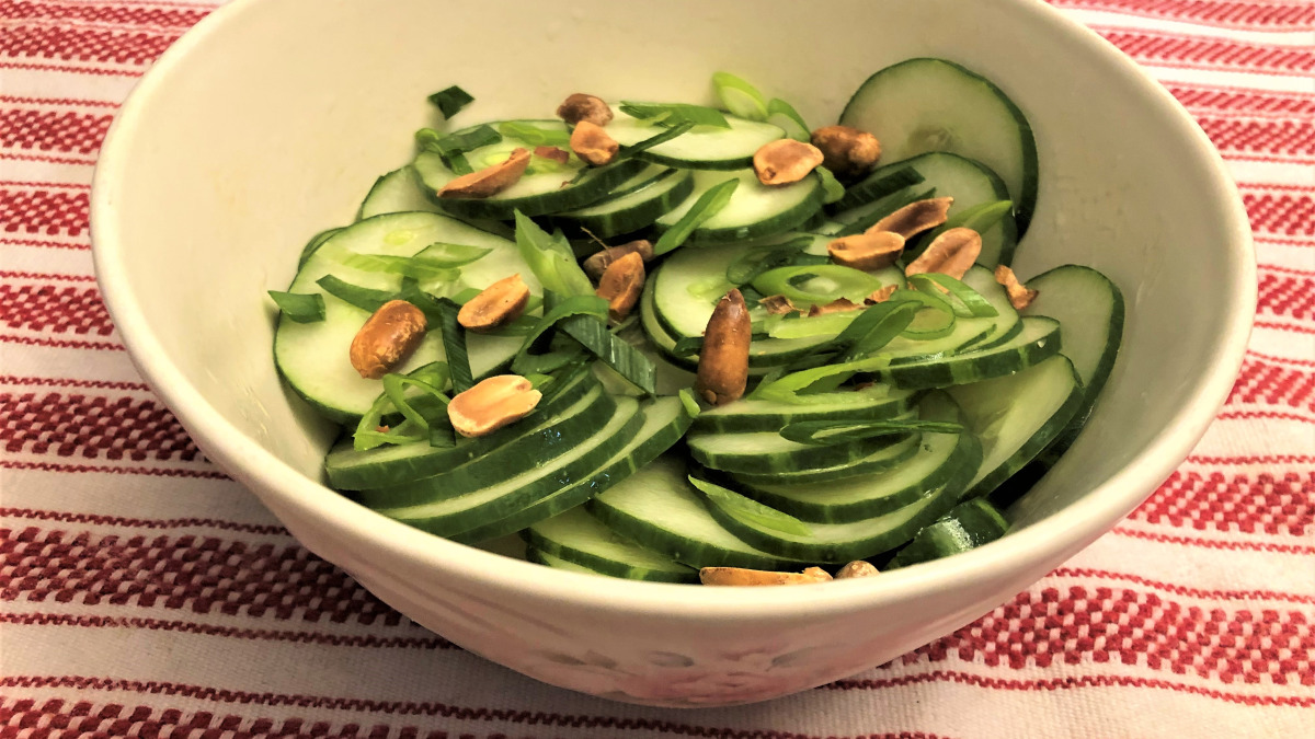 Sunny Day Cucumber Salad with Rice Vinegar Dressing