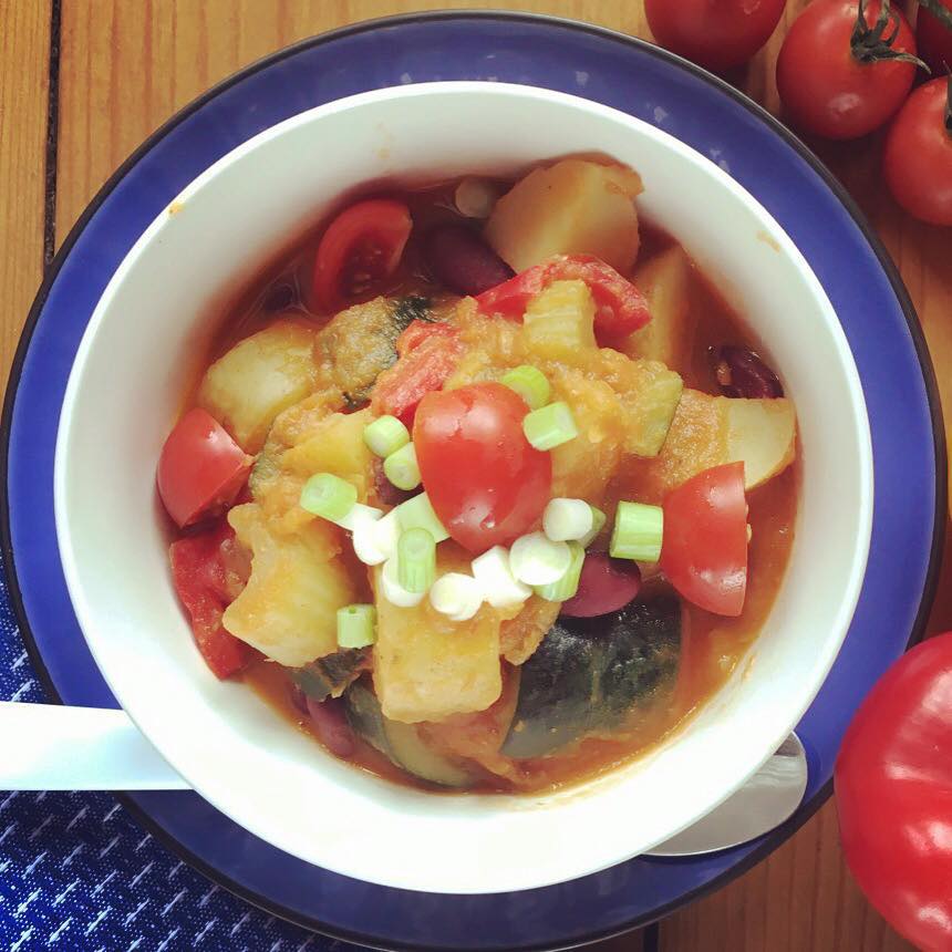 Slow-Simmered Tomato and Vegetable Stew