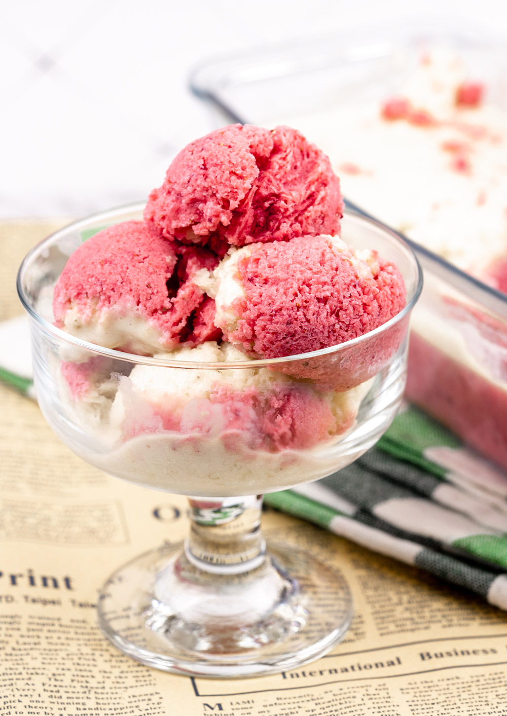 Strawberry-Lemon Swirl Frozen Yogurt