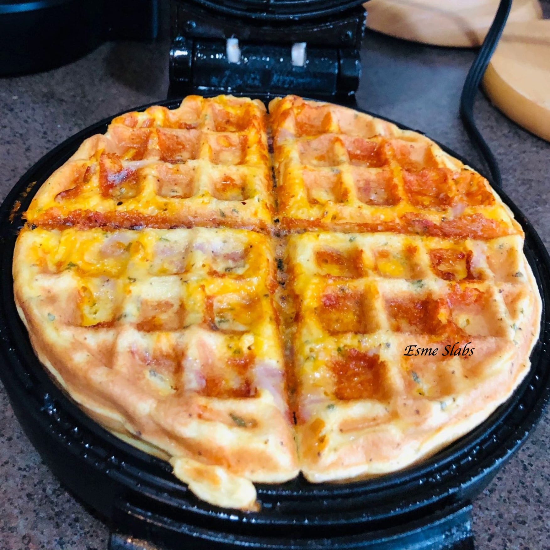 Dill-Infused Egg Waffle