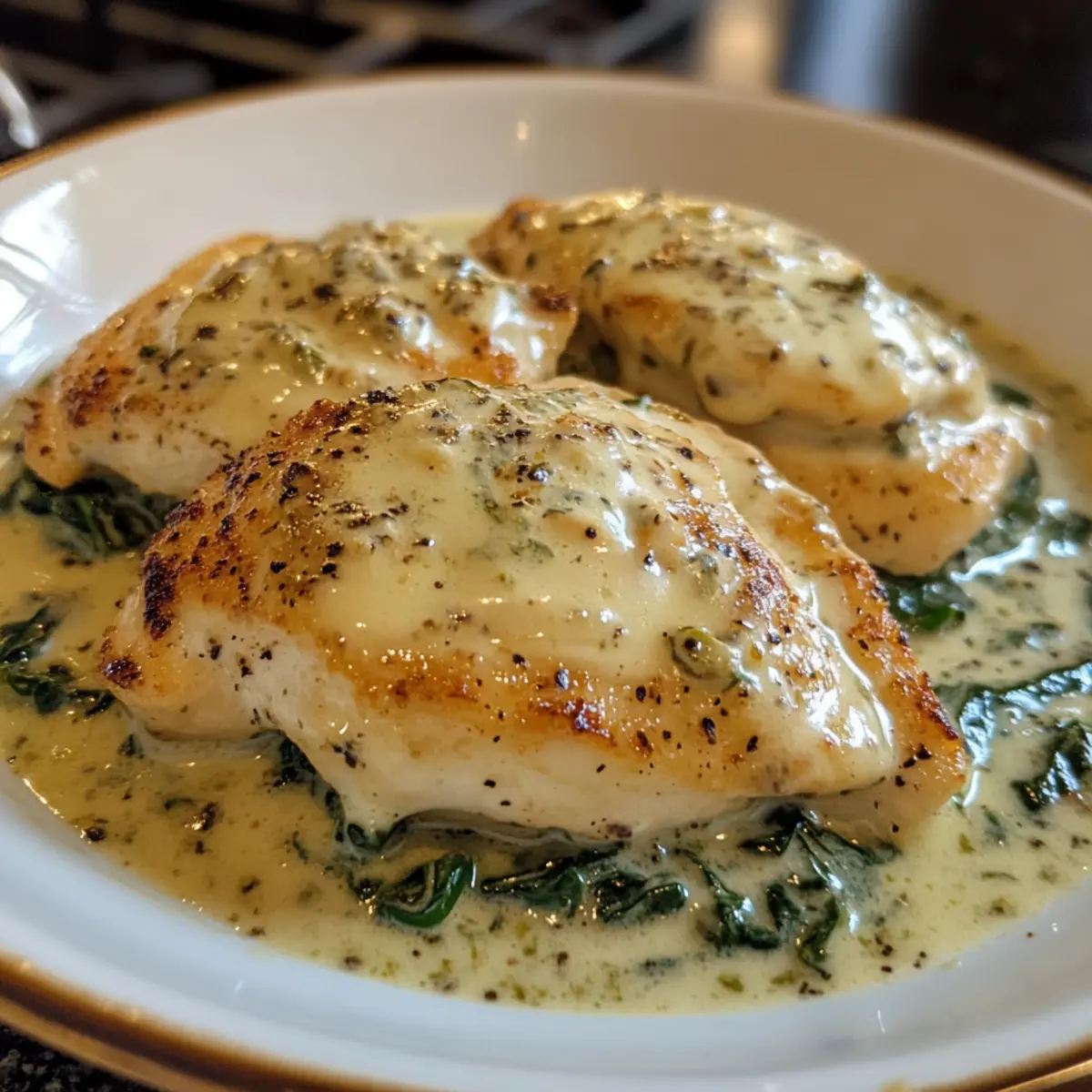 Spinach Florentine with Creamy Sauce