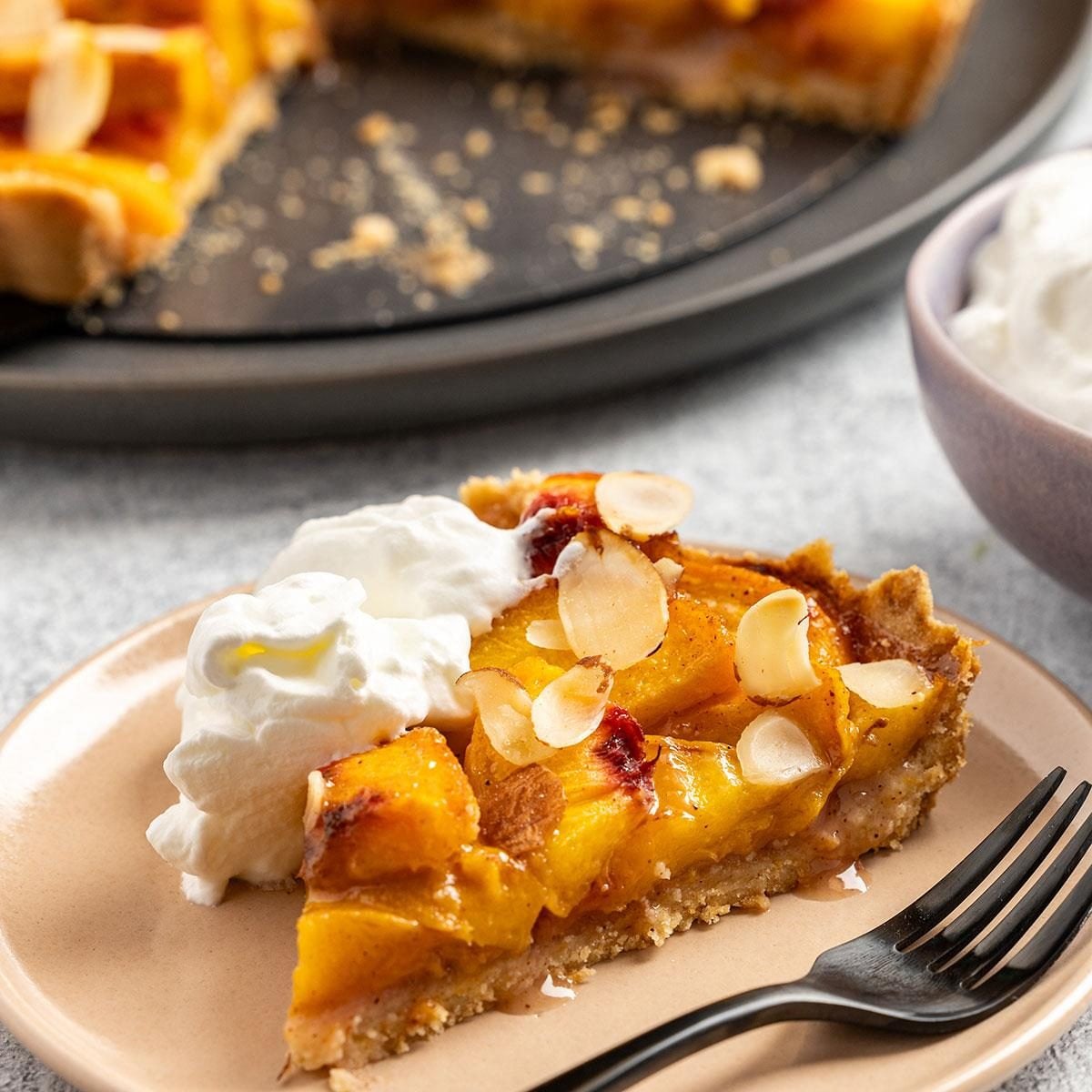 Lemon-Peach Tart with Almond Crust
