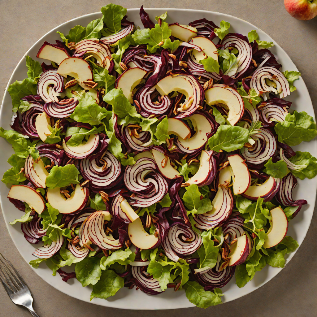 Roasted Radicchio and Apple Salad with Balsamic Vinaigrette