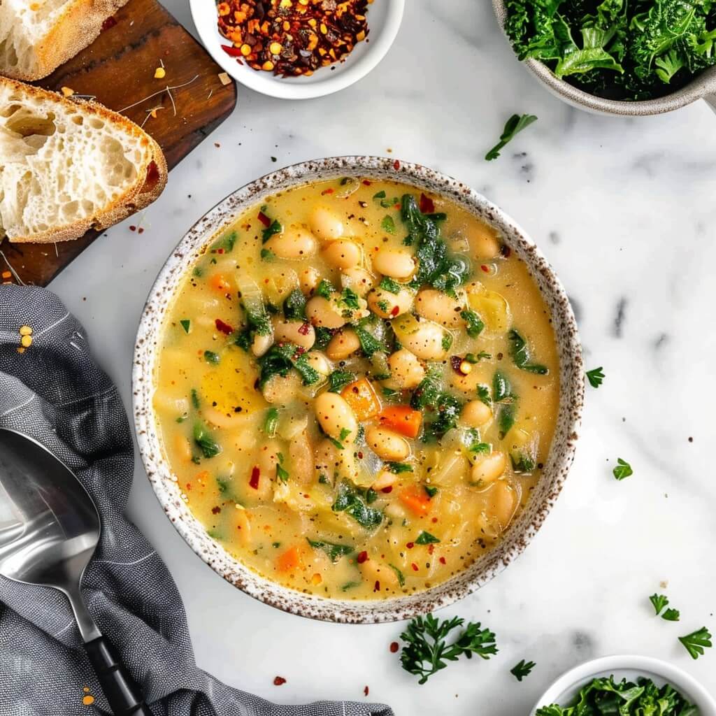 Dandelion Greens and White Bean Soup