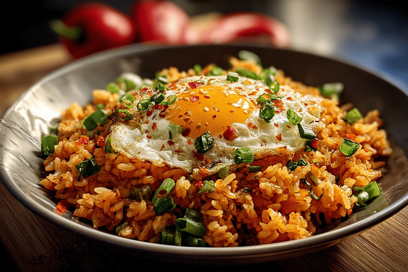 Dried Chili Fried Rice with Scallions and Egg