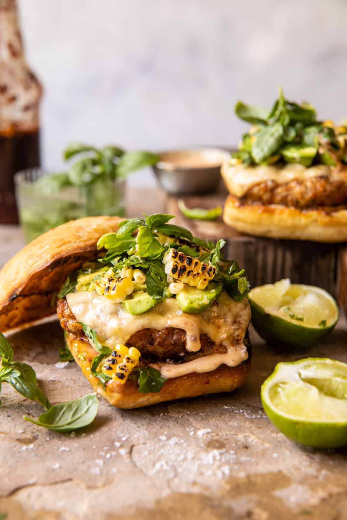 Smoky Chipotle Tempeh Burgers with Cilantro Lime Aioli