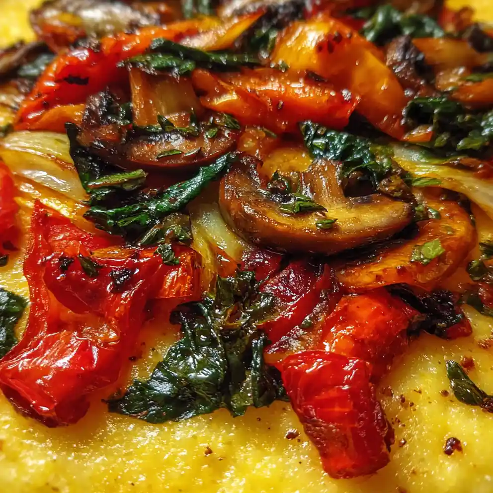 Roasted Vegetable and Parmesan Polenta