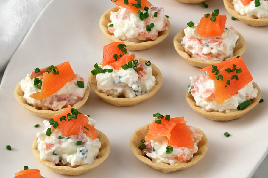 Avocado-Smoked Salmon Mini Tarts