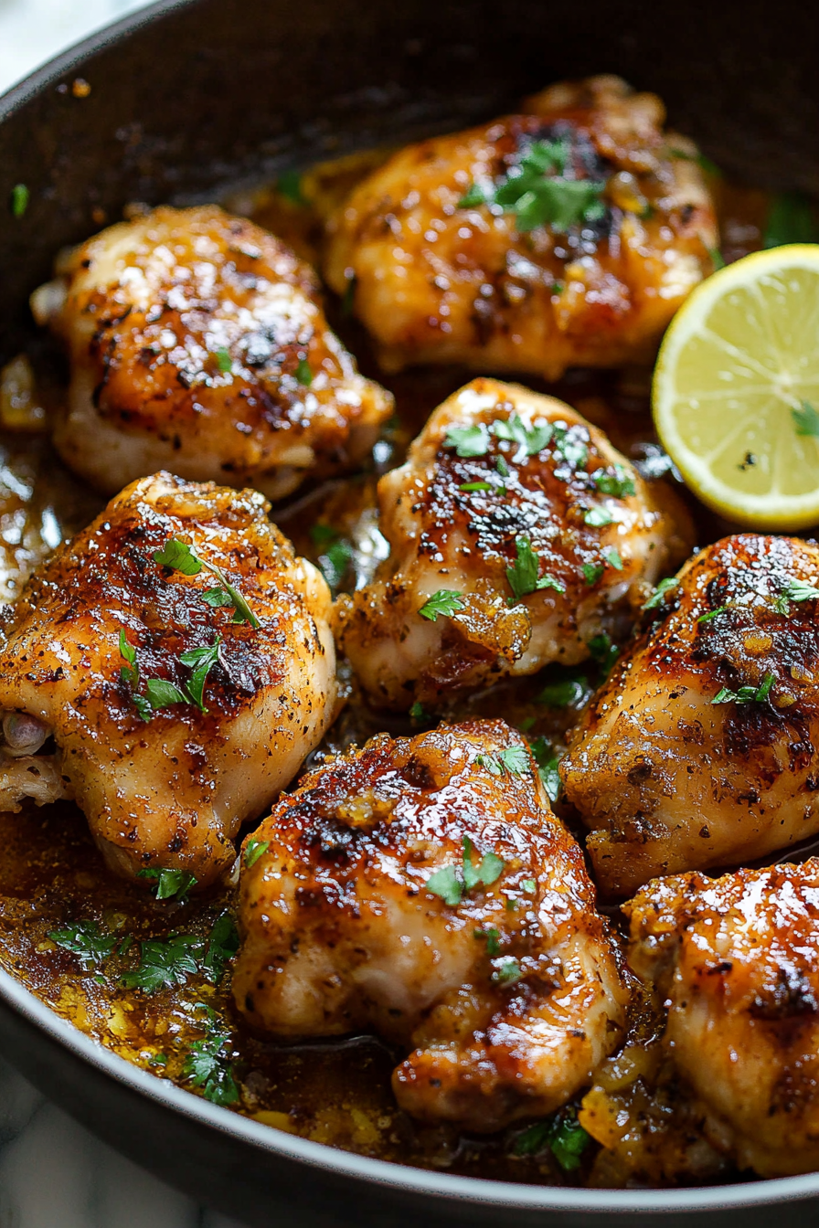 Kriek-Glazed Chicken Thighs with Beer-Battered Fries
