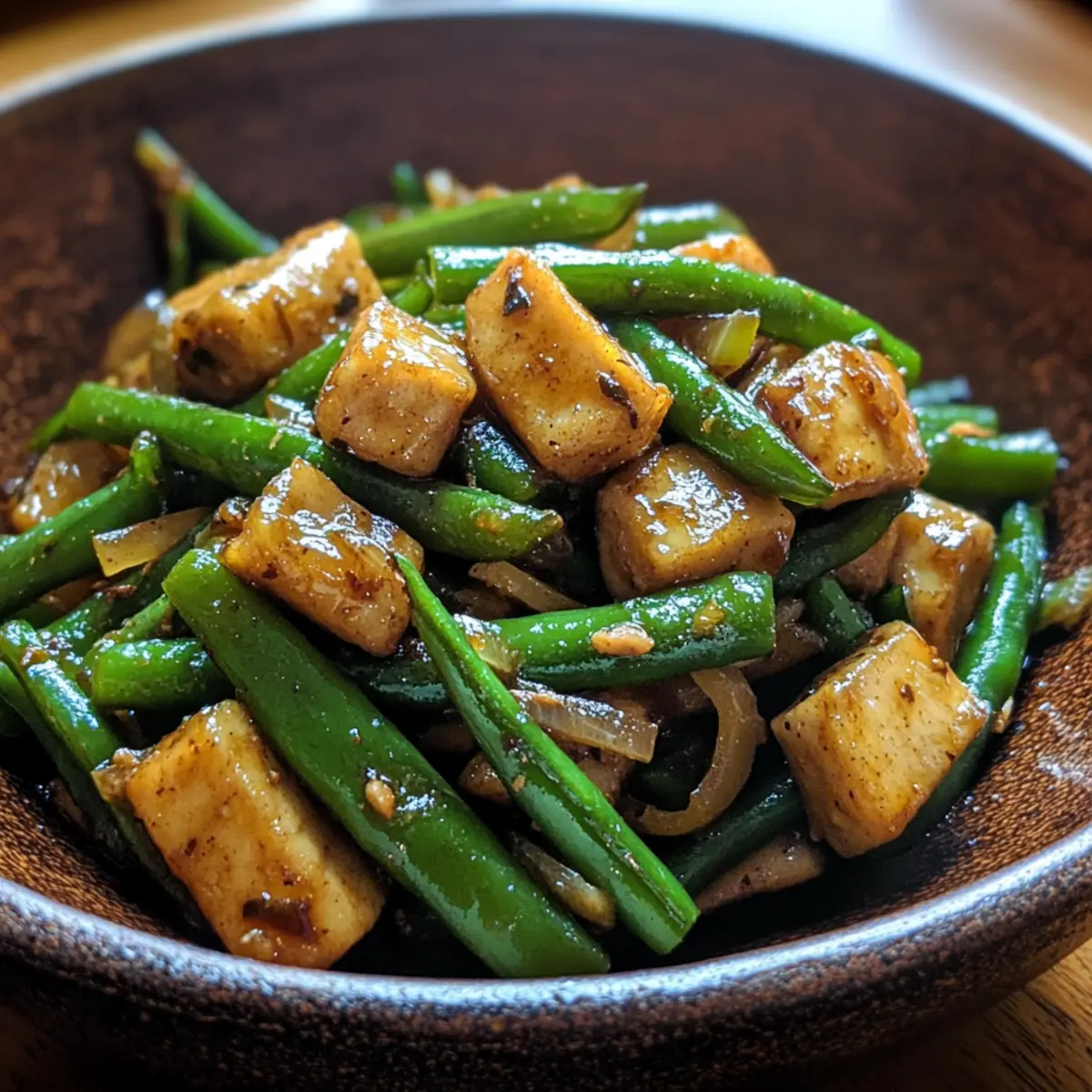 Cassava and Green Bean Stir-Fry with Coconut Milk