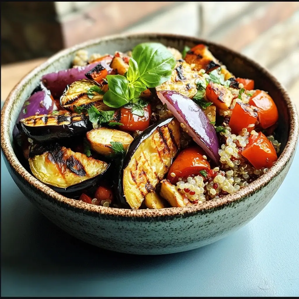 Sautéed Sesame-Glazed Eggplant and Quinoa Bowl