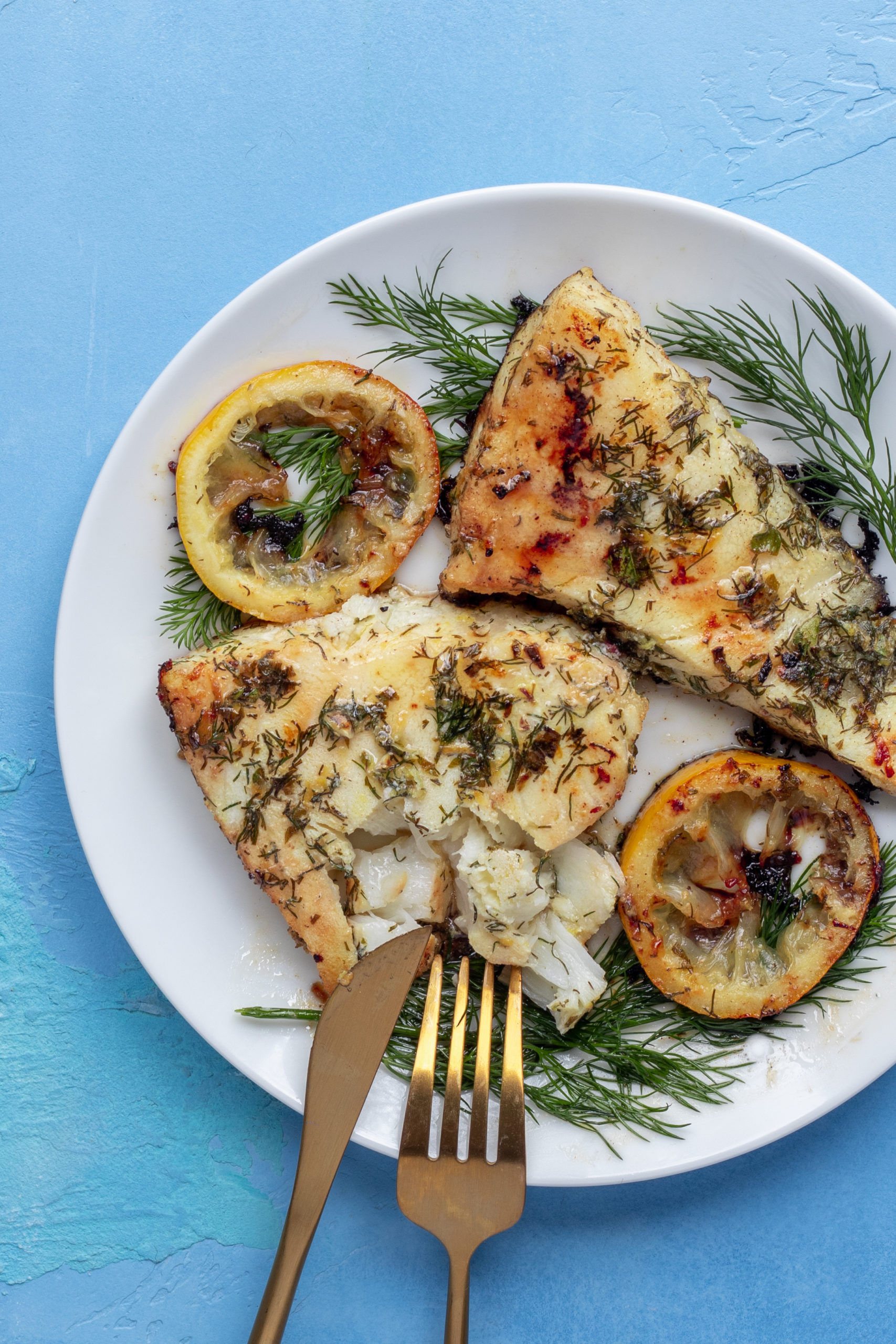 Pan-Seared Sea Bass with Lemon and Dill