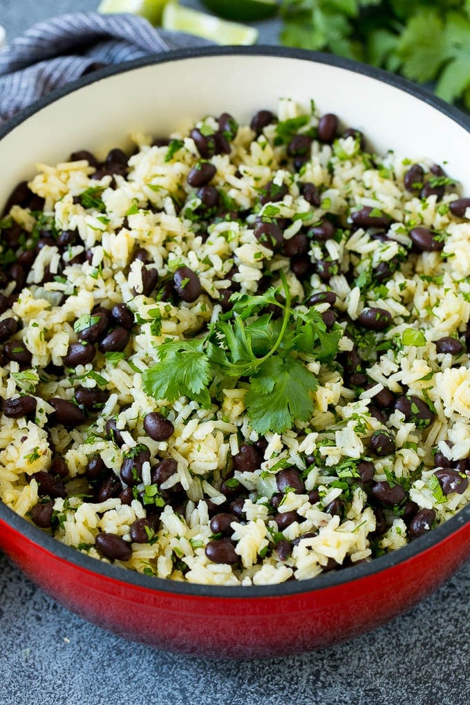 Stir-Fried Black Beans and Rice with Cumin and Lime
