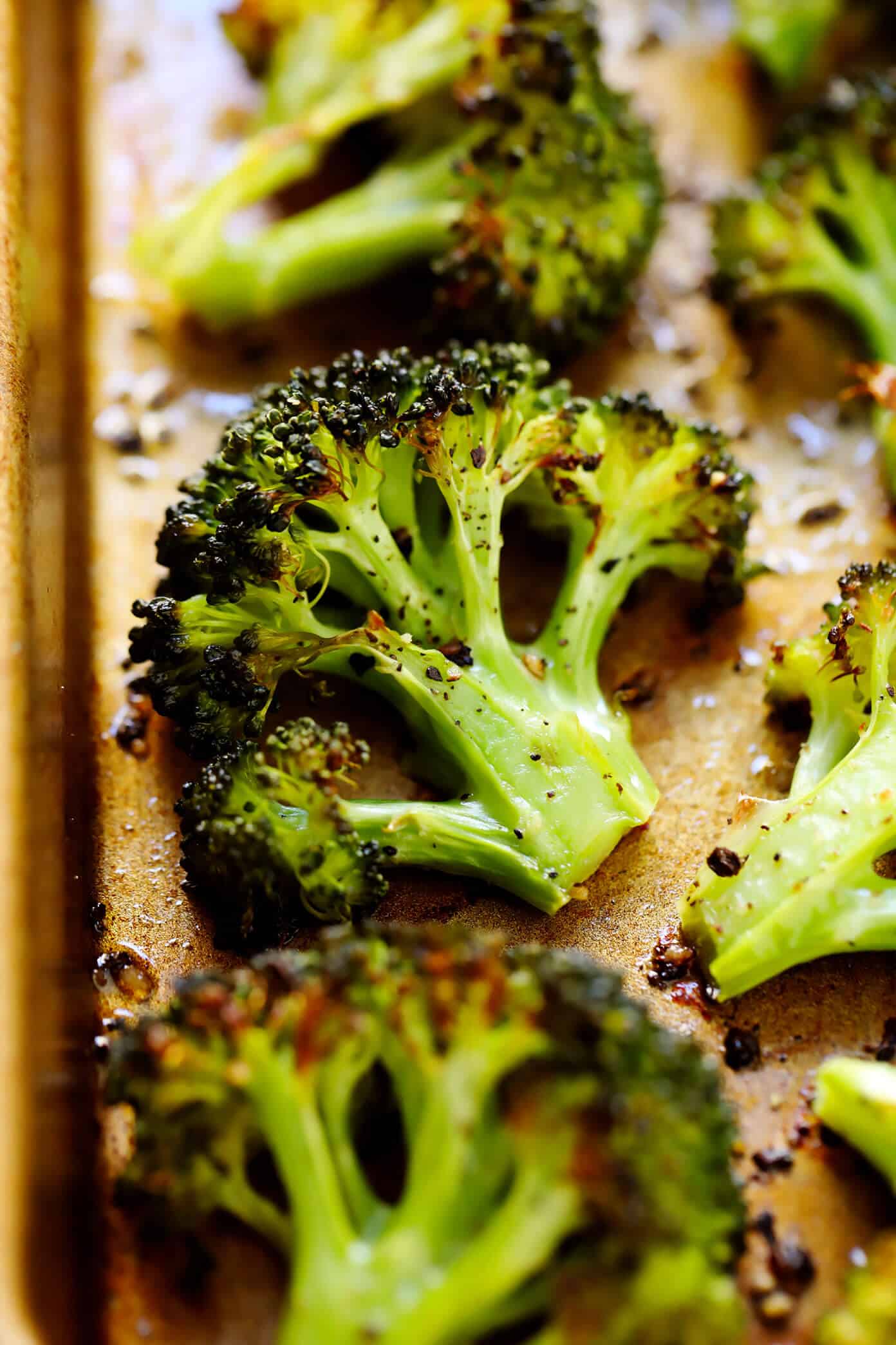 Garlic-Rosemary Roasted Broccoli with Almonds