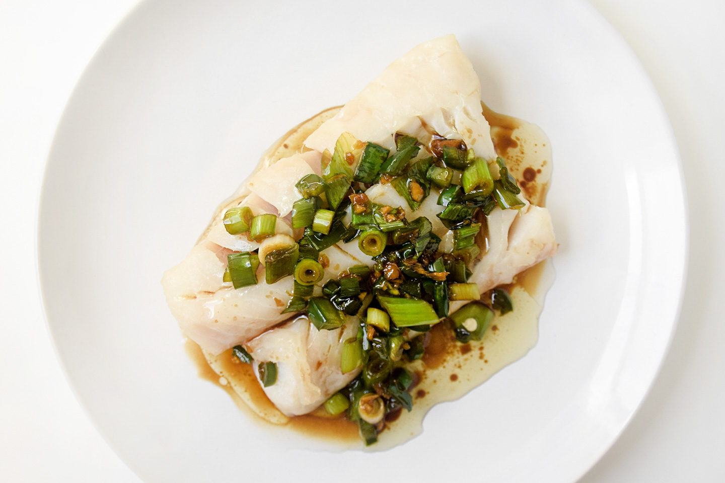 Steamed Fish Fillets with Chili and Scallion Oil