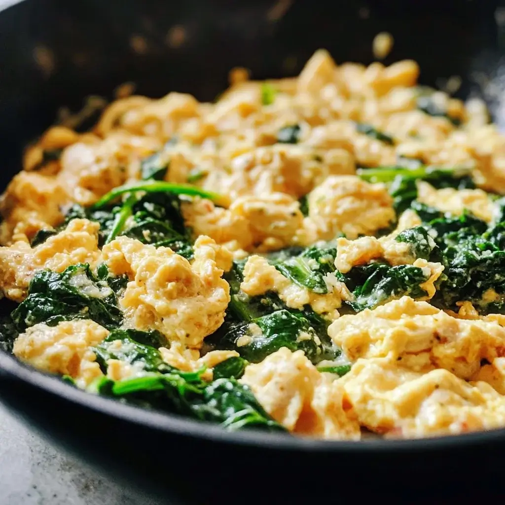 Savory Egg and Spinach Scramble
