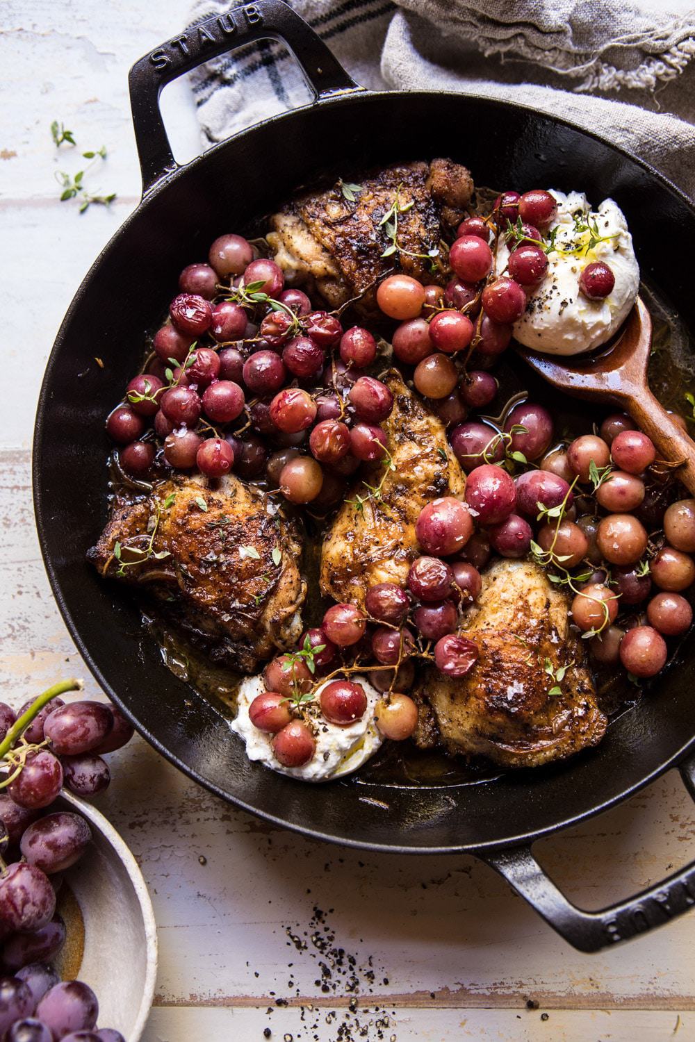 Half-and-Half Baked Chicken with Thyme