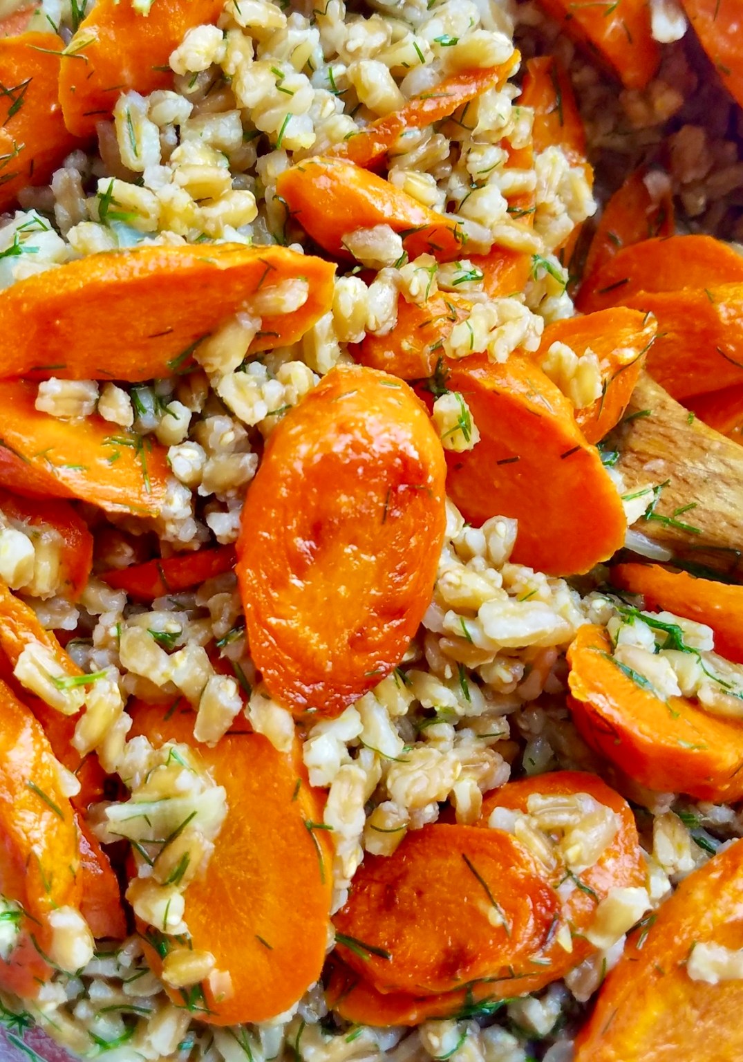 One-Pot Lemon-Dill Farro with Roasted Vegetables
