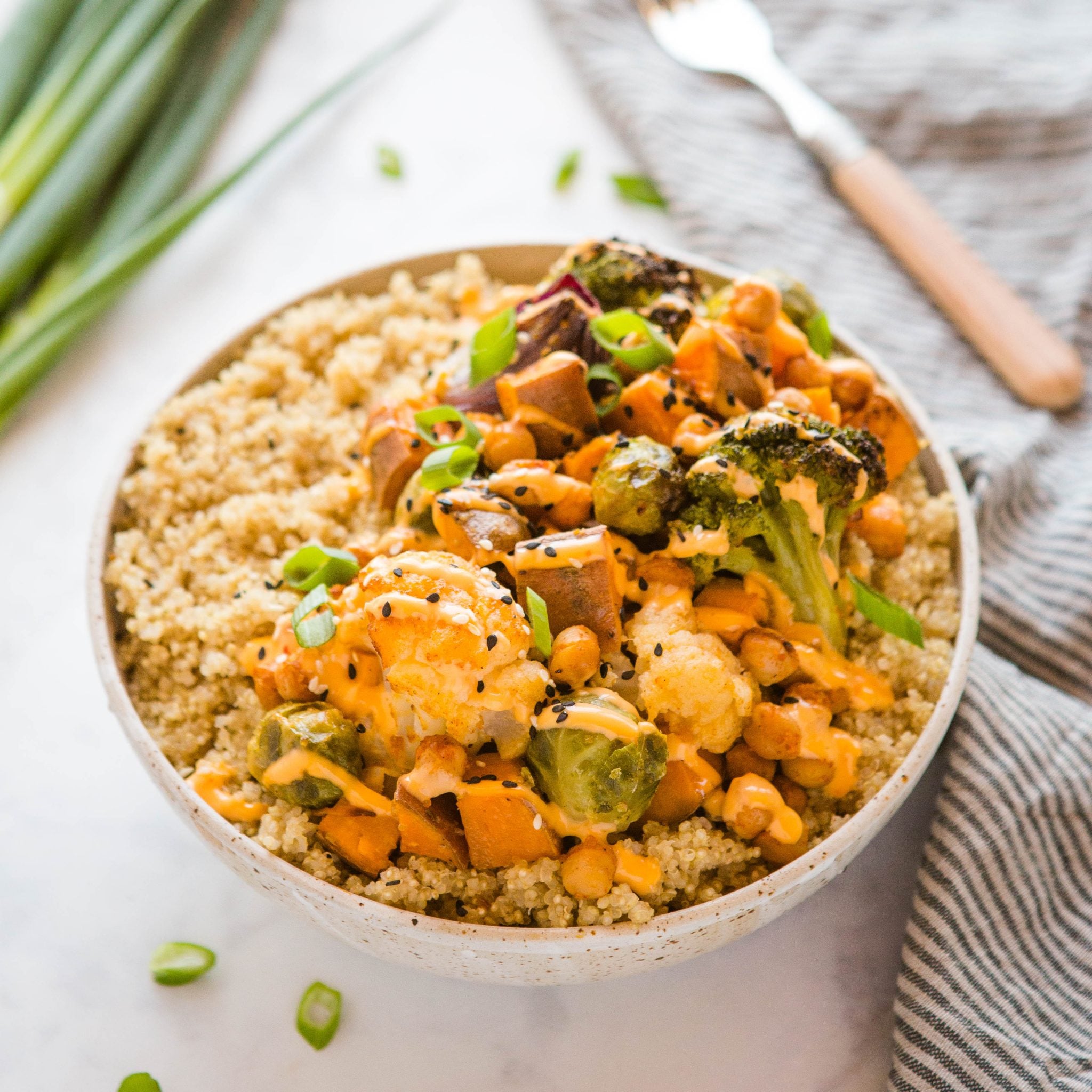 One-Pot Roasted Vegetable and Quinoa Bowl