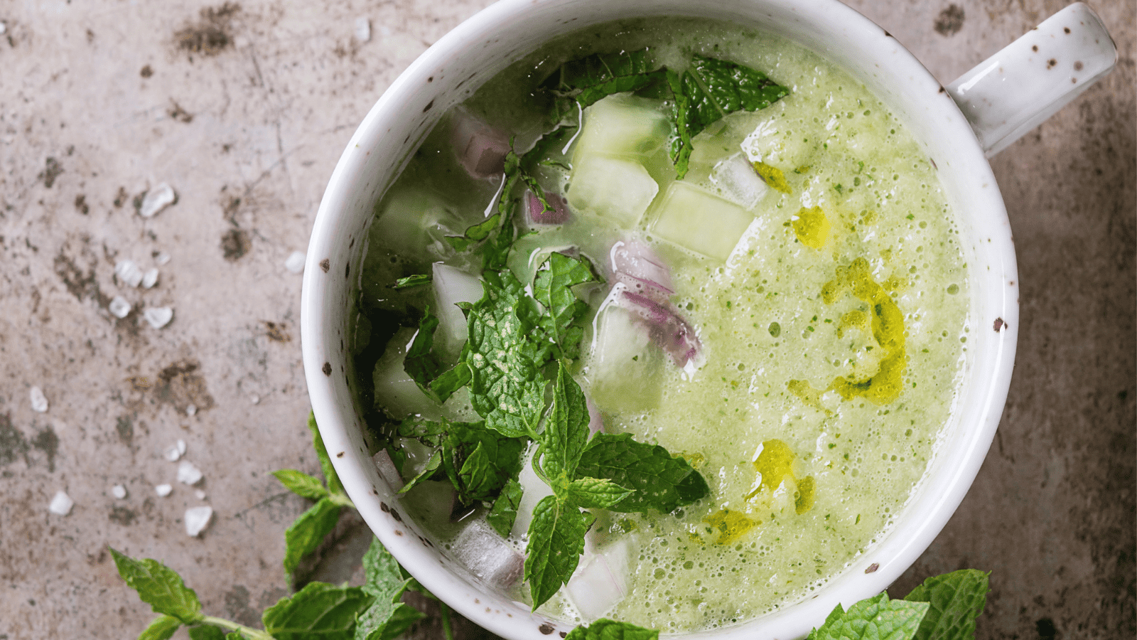 Cucumber-Mint Gazpacho with Lemon Juice