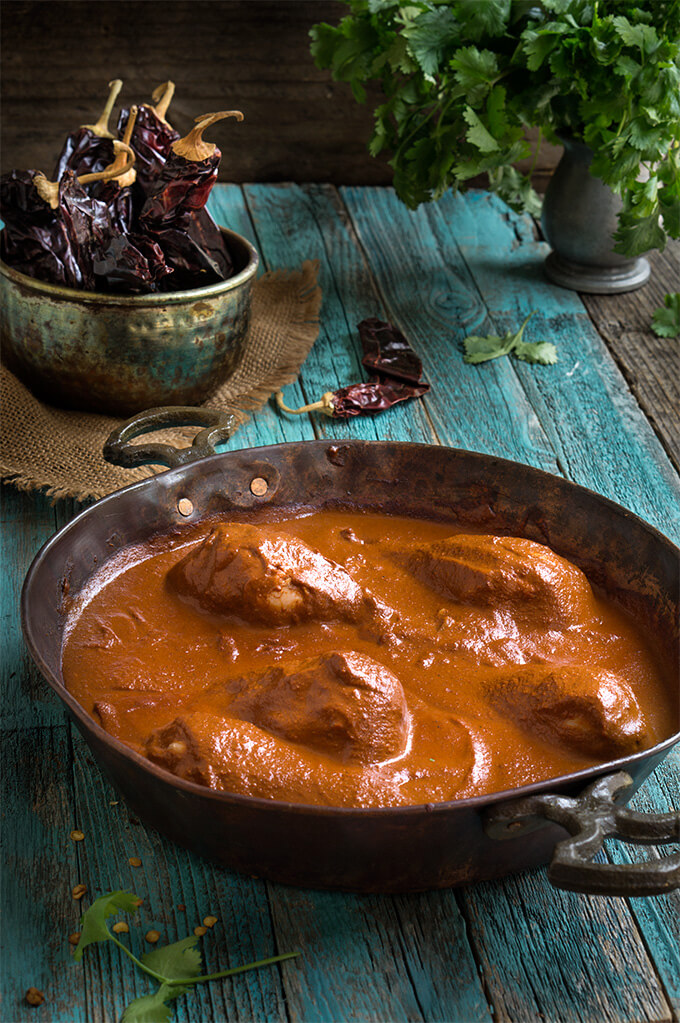 Mole-Simmered Chicken with Chocolate and Toasted Almonds