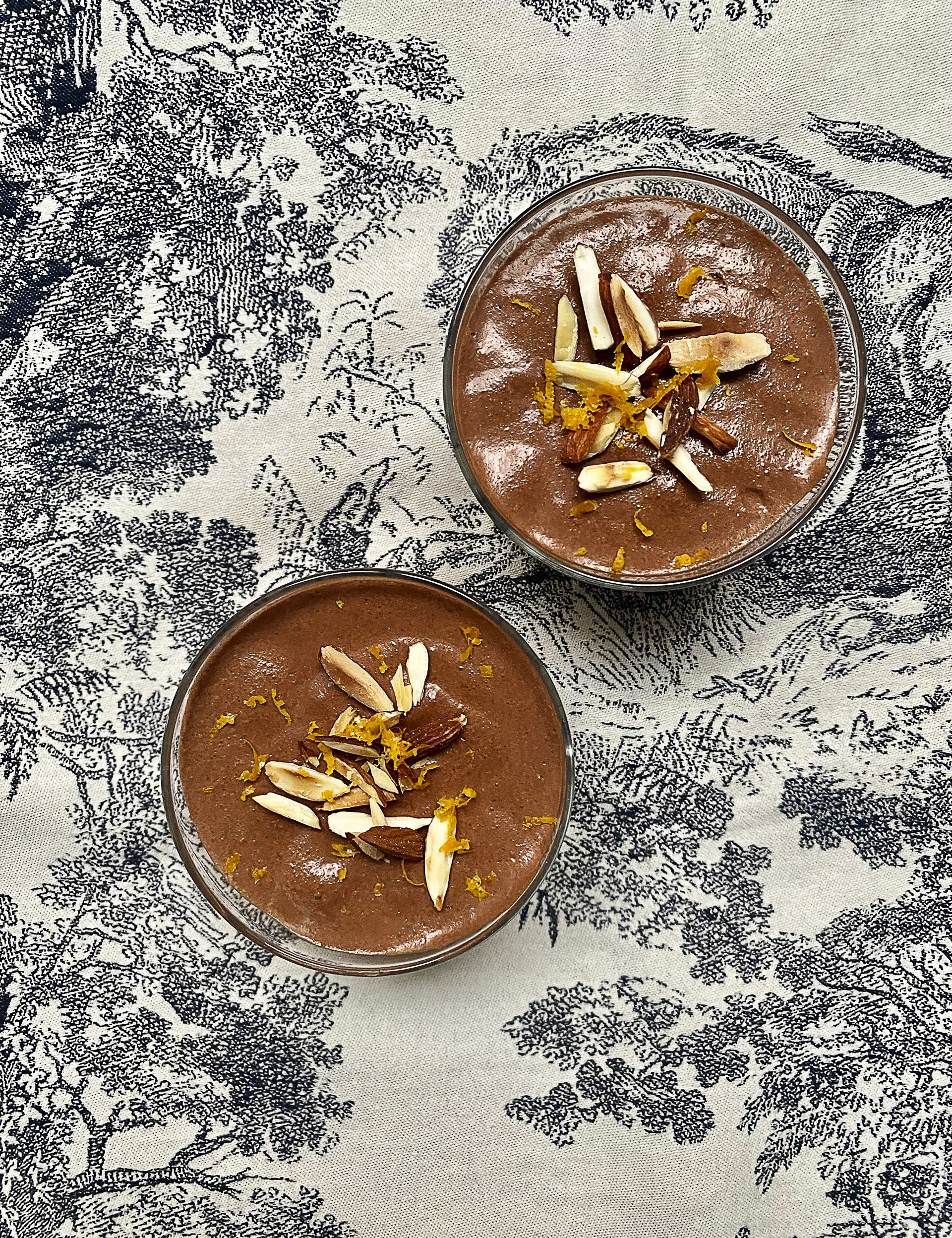 Oaxacan Chocolate Mousse with Cinnamon and Toasted Almonds