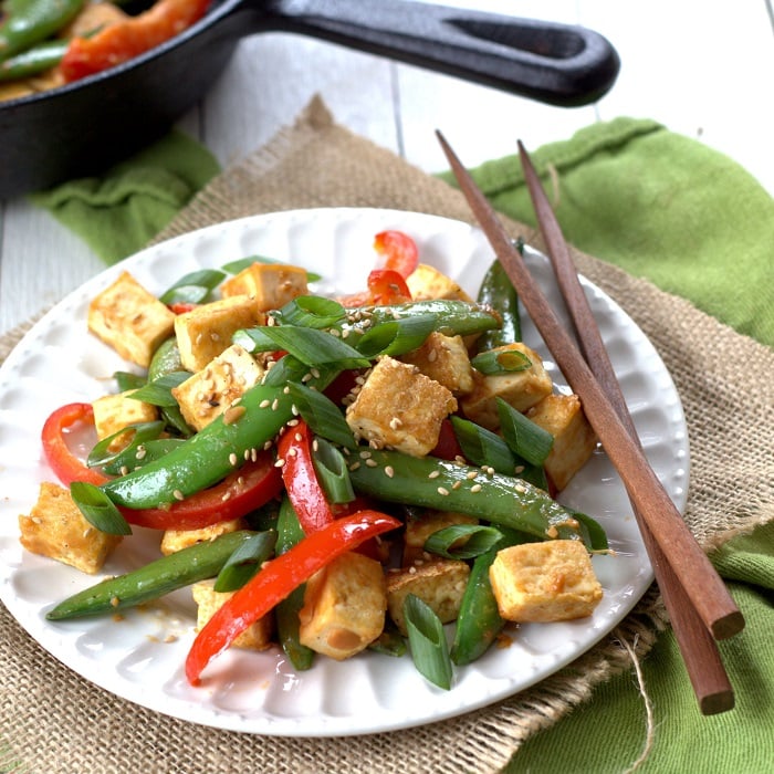One-Pot Miso-Tofu and Vegetable Stir-Fry