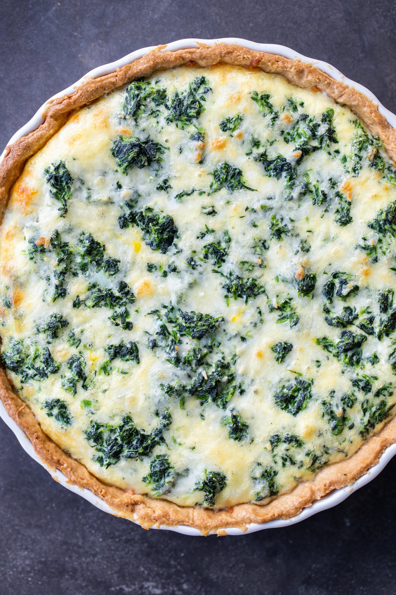 Baked Spinach and Herb Quiche
