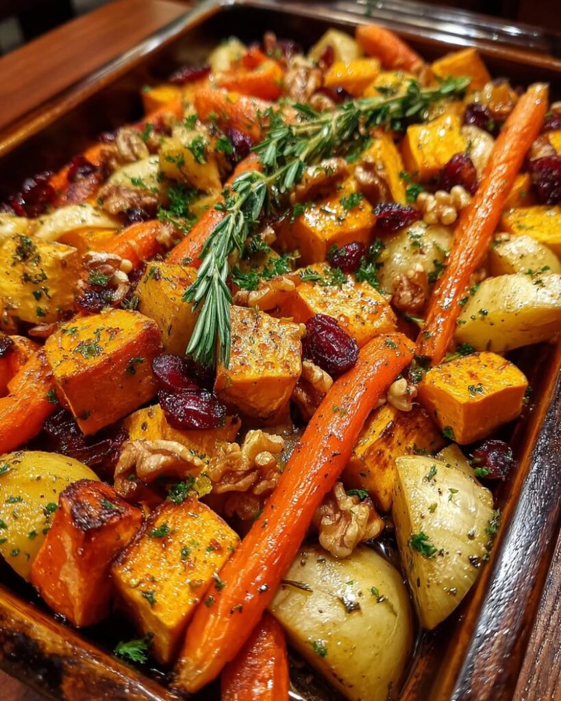 Maple-Roasted Root Vegetable Tart with Herbed Crust
