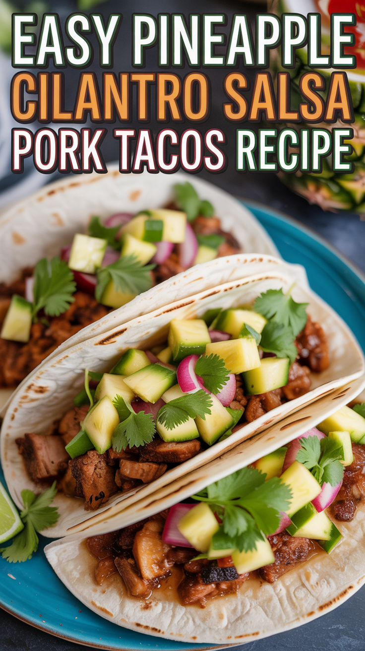 Slow-Cooked Pork Tacos with Pineapple and Cilantro Salsa