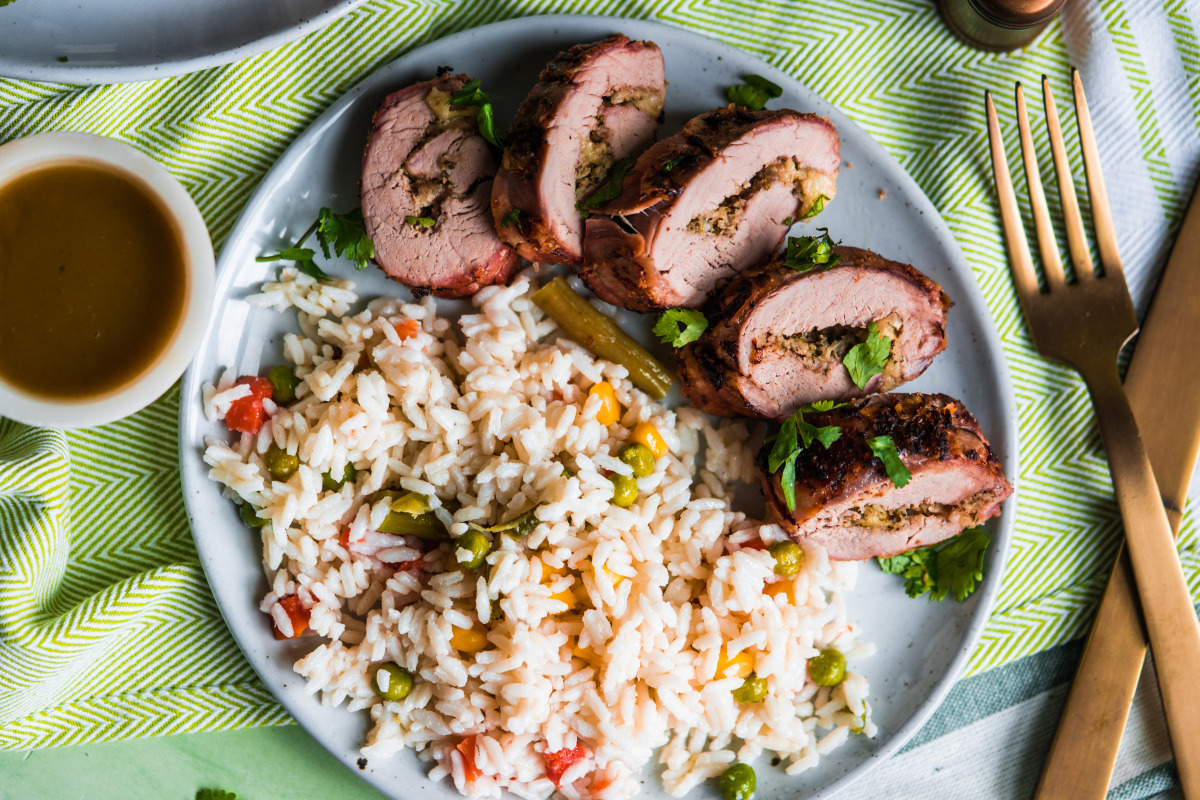 Avocado-Stuffed Pork Tenderloin