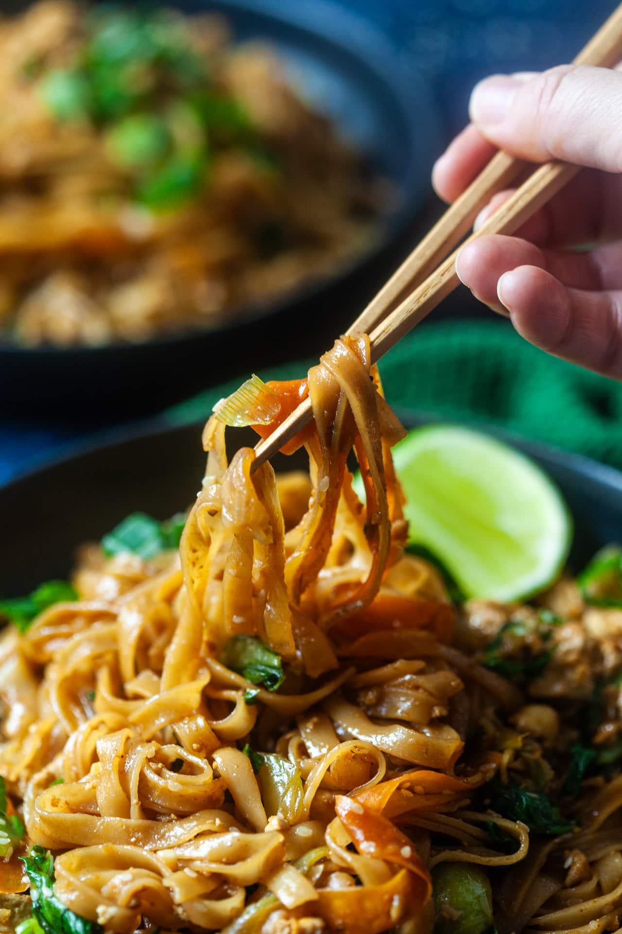 Stir-Fried Rice Noodles with Sambal and Crispy Tofu
