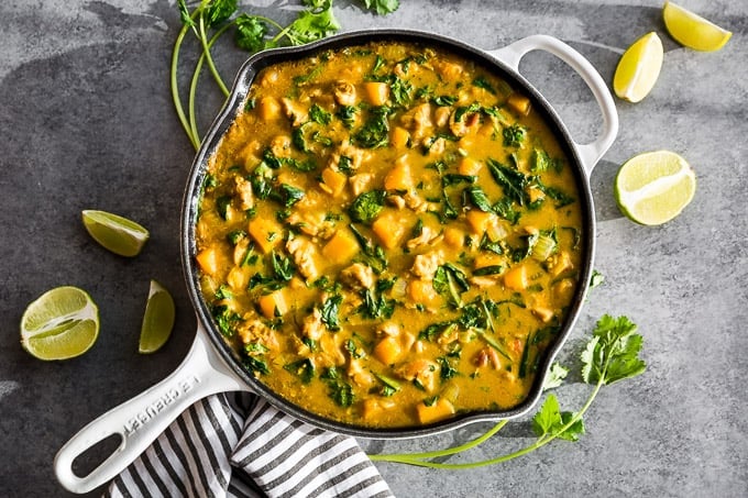 Simmered Chicken Curry with Coconut Milk and Turmeric