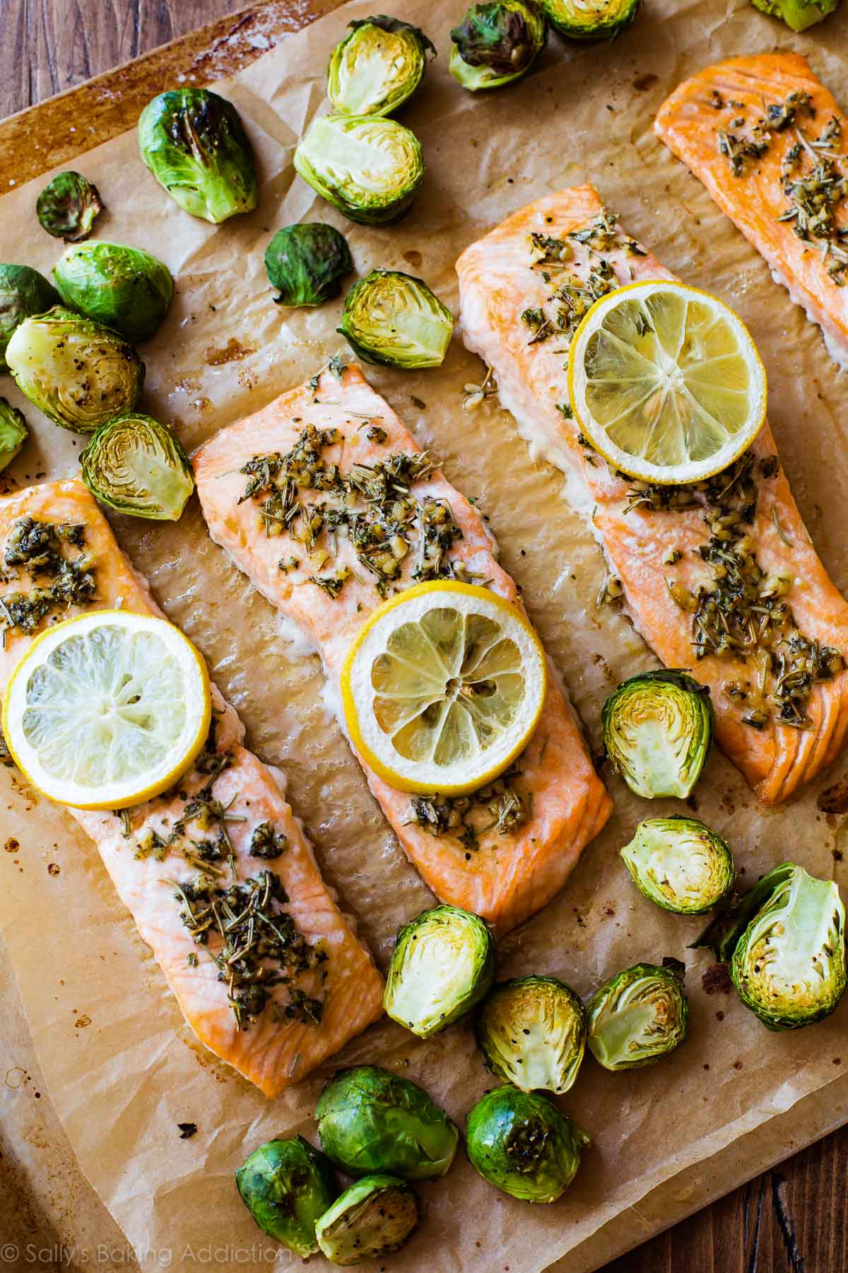 Baked Lemon-Herb Salmon with Avocado Slices