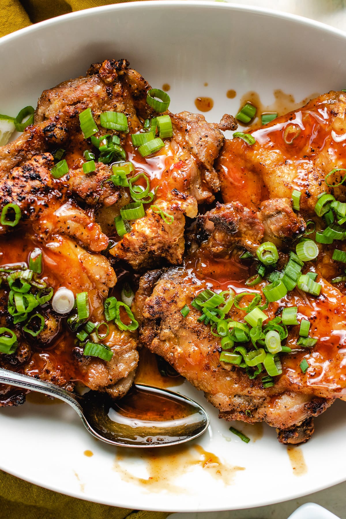 Pan-Seared Honey-Sriracha Chicken Thighs