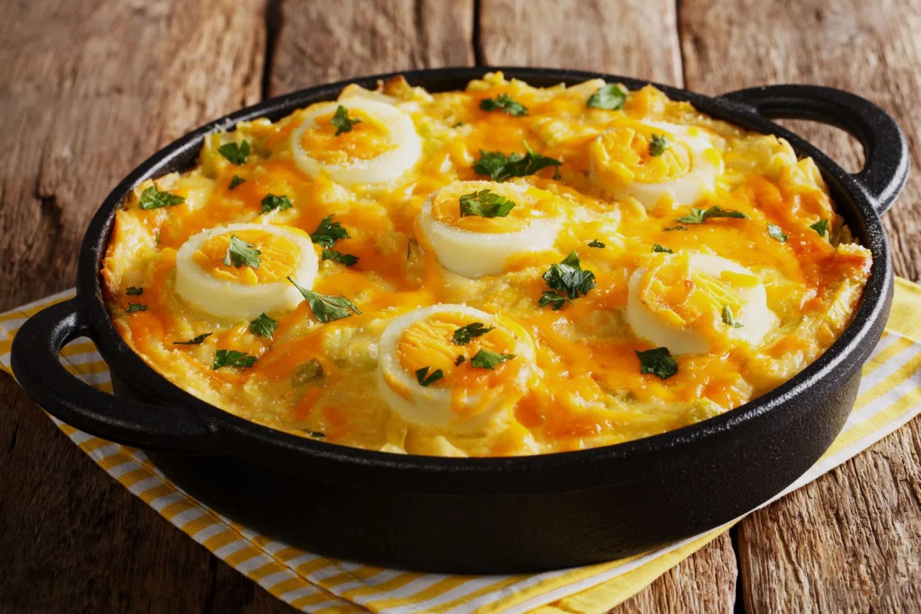 Sausage and Carrot Breakfast Bowl with Hard Boiled Eggs