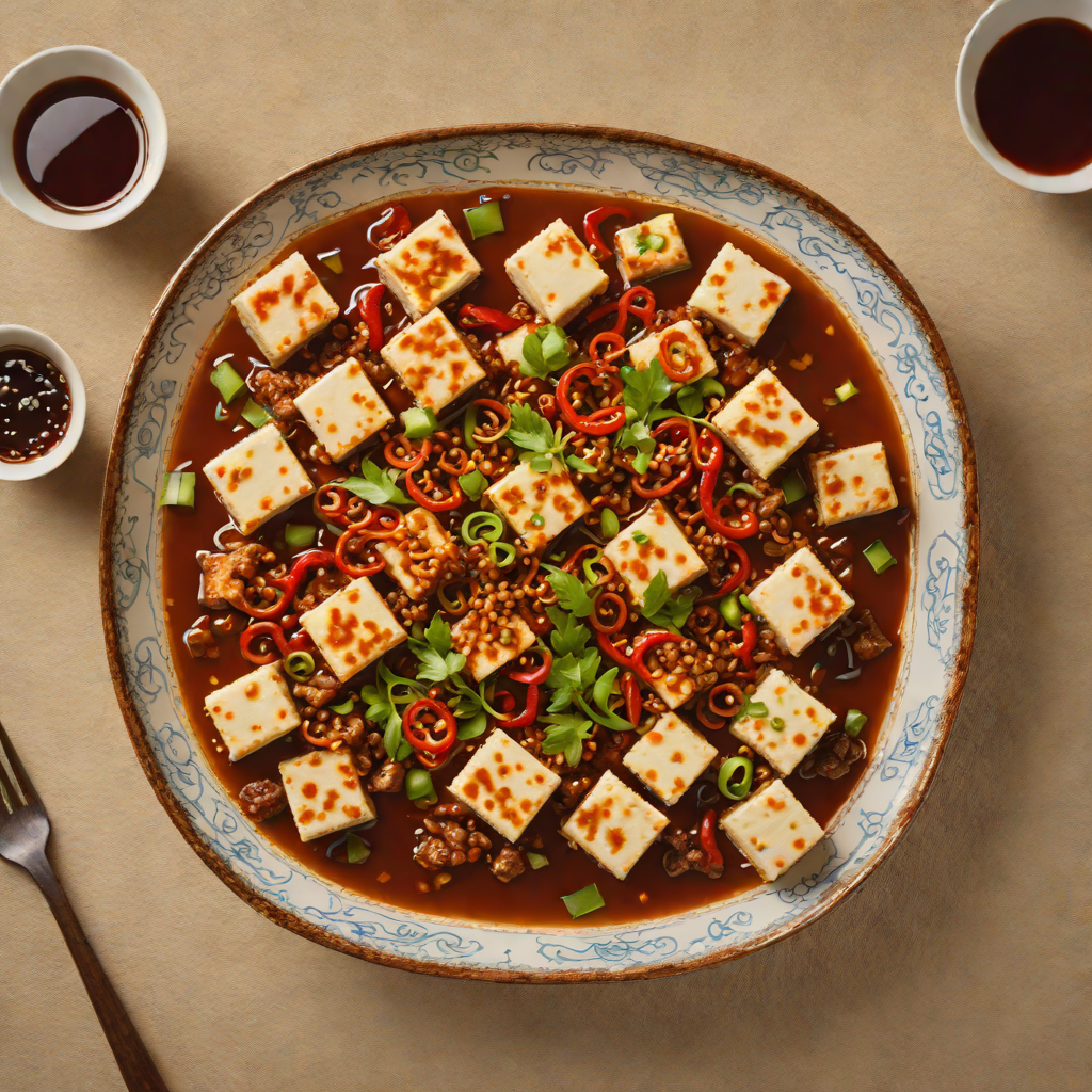 Sichuan Numbing Tofu with Minced Pork and Chili Oil