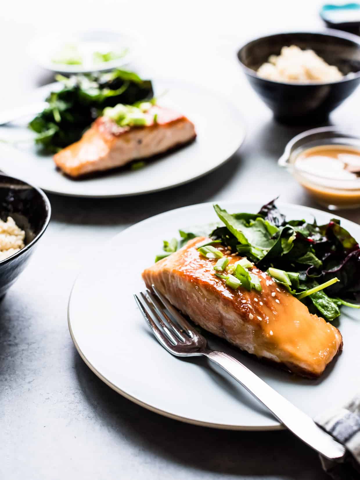 Miso-Maple Glazed Salmon with Sesame Veggies