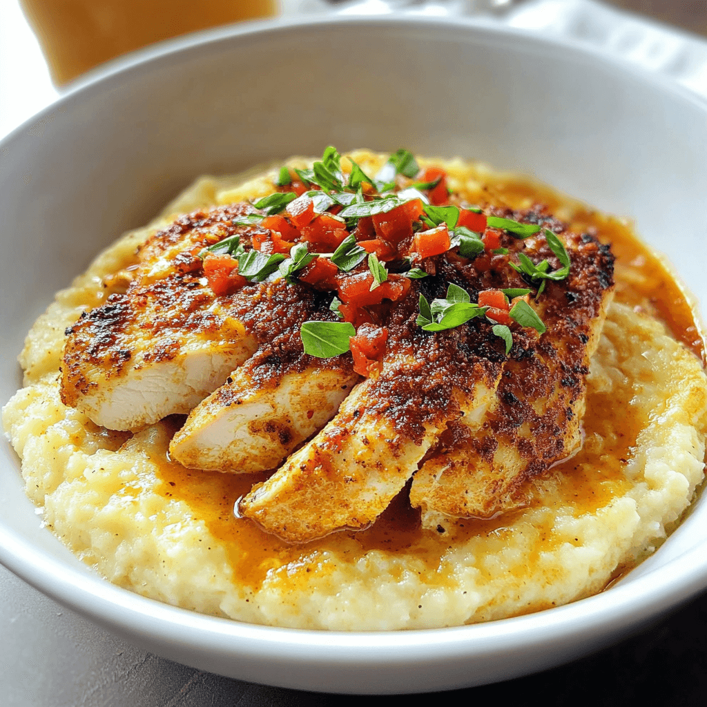 Cajun-Spiced Chicken Thighs with Smoky Grits