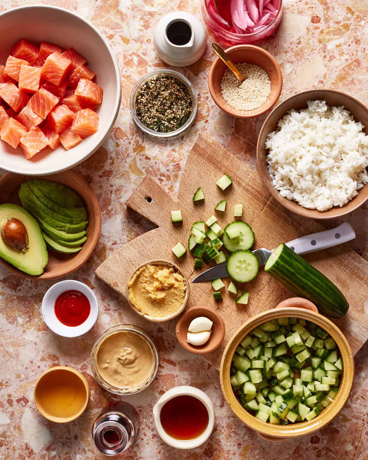 Miso-Glazed Salmon Rice Bowls with Sesame-Ginger Veggies