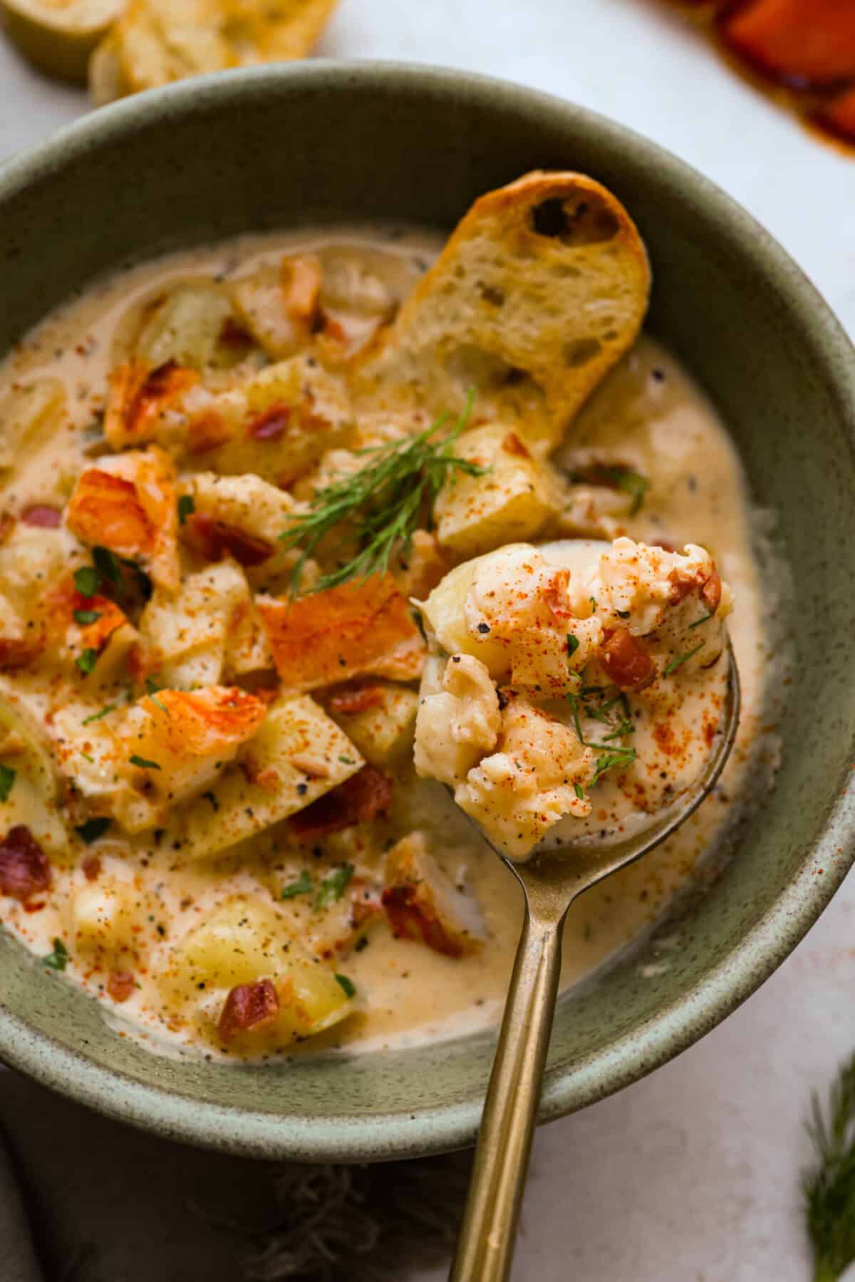 Lobster and Clam Chowder with Potatoes