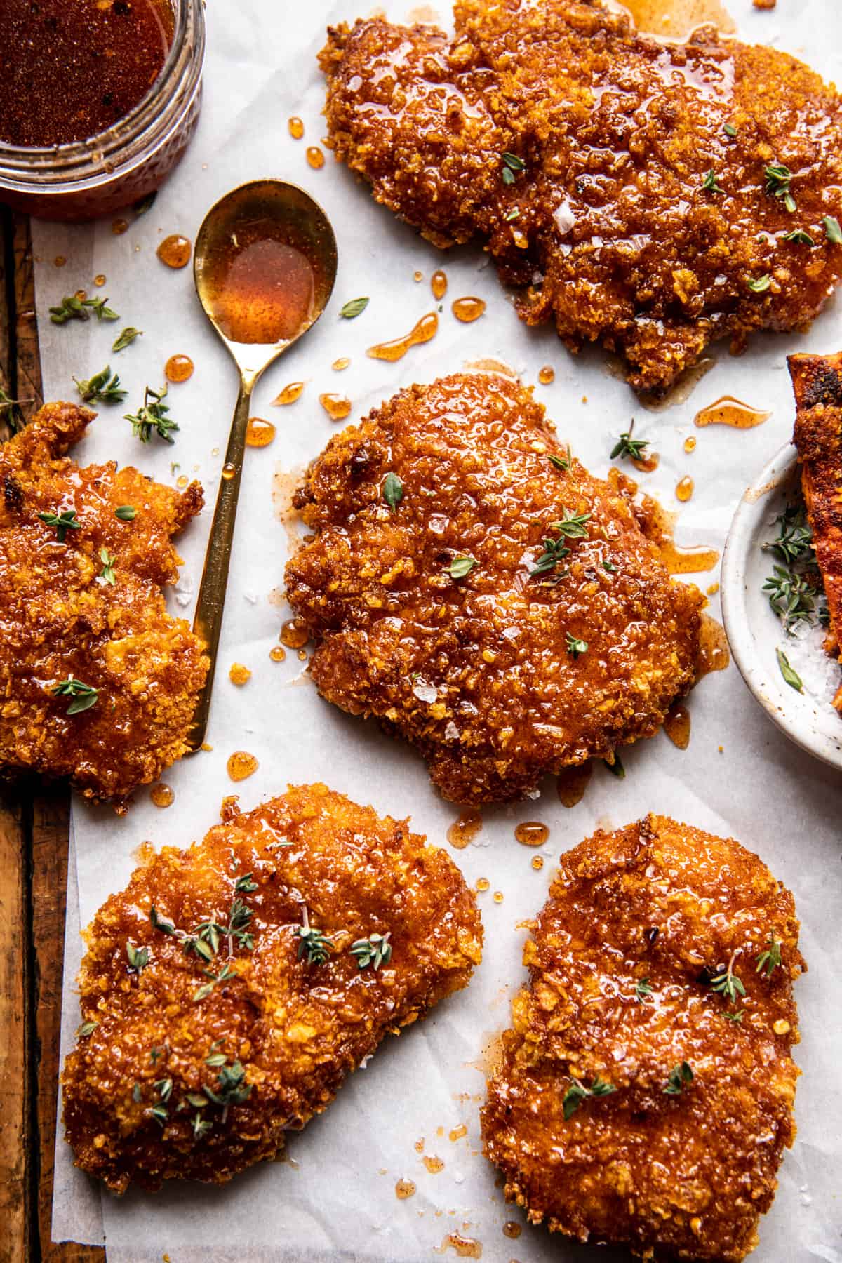 Buttermilk-Battered Chicken with Hot Honey Glaze