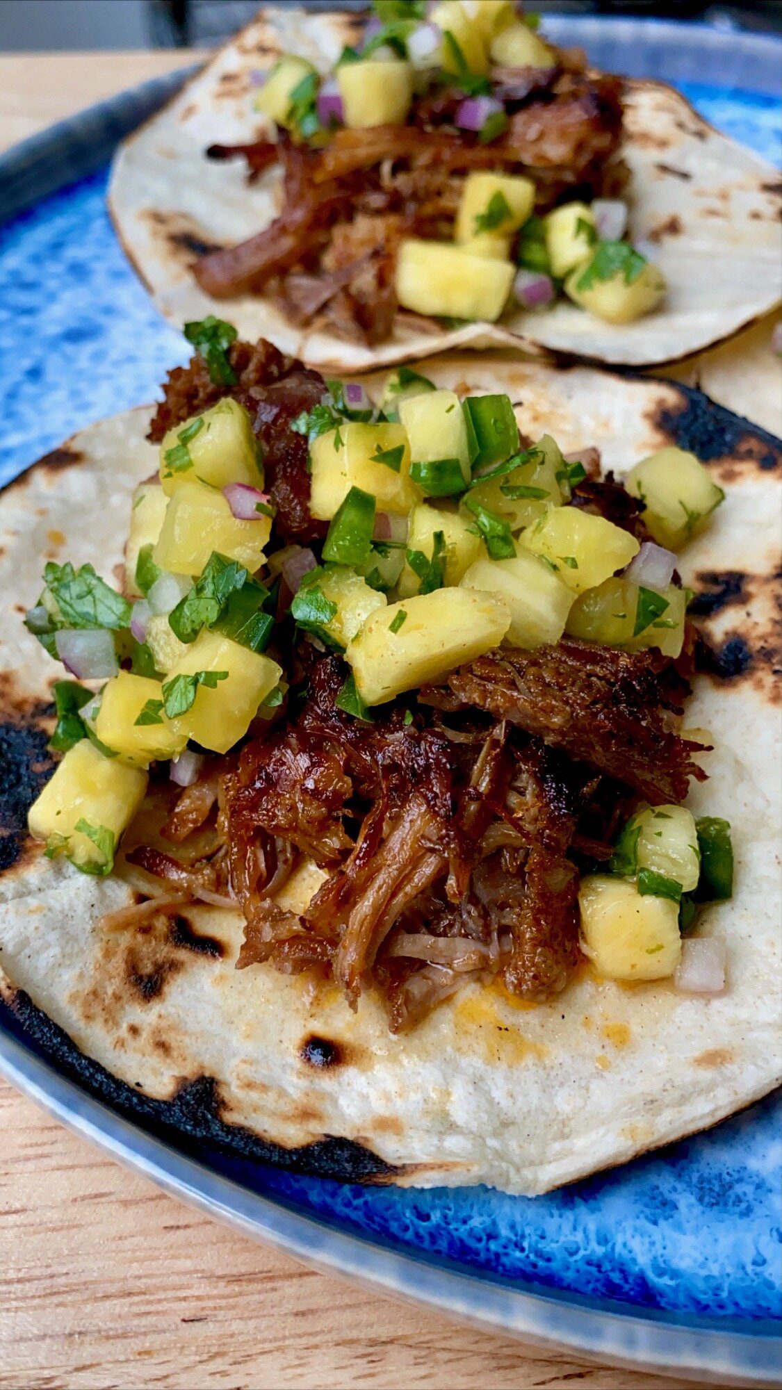 Grilled Carnitas Tacos with Pineapple Salsa