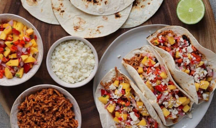 Chipotle-Spiced Chicken Tacos with Mango Salsa