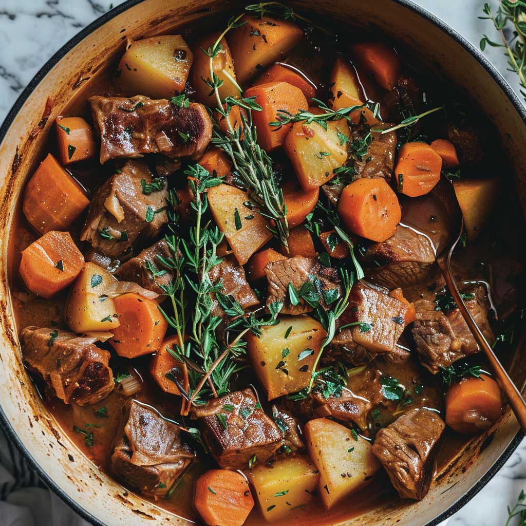 Slow-Simmered Irish Lamb Stew with Root Vegetables