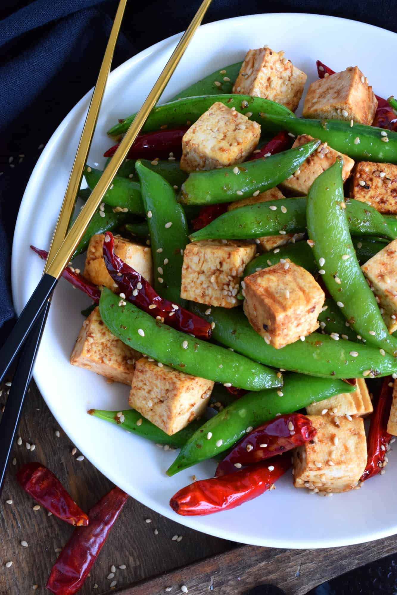 Tofu and Snap Pea Stir-Fry