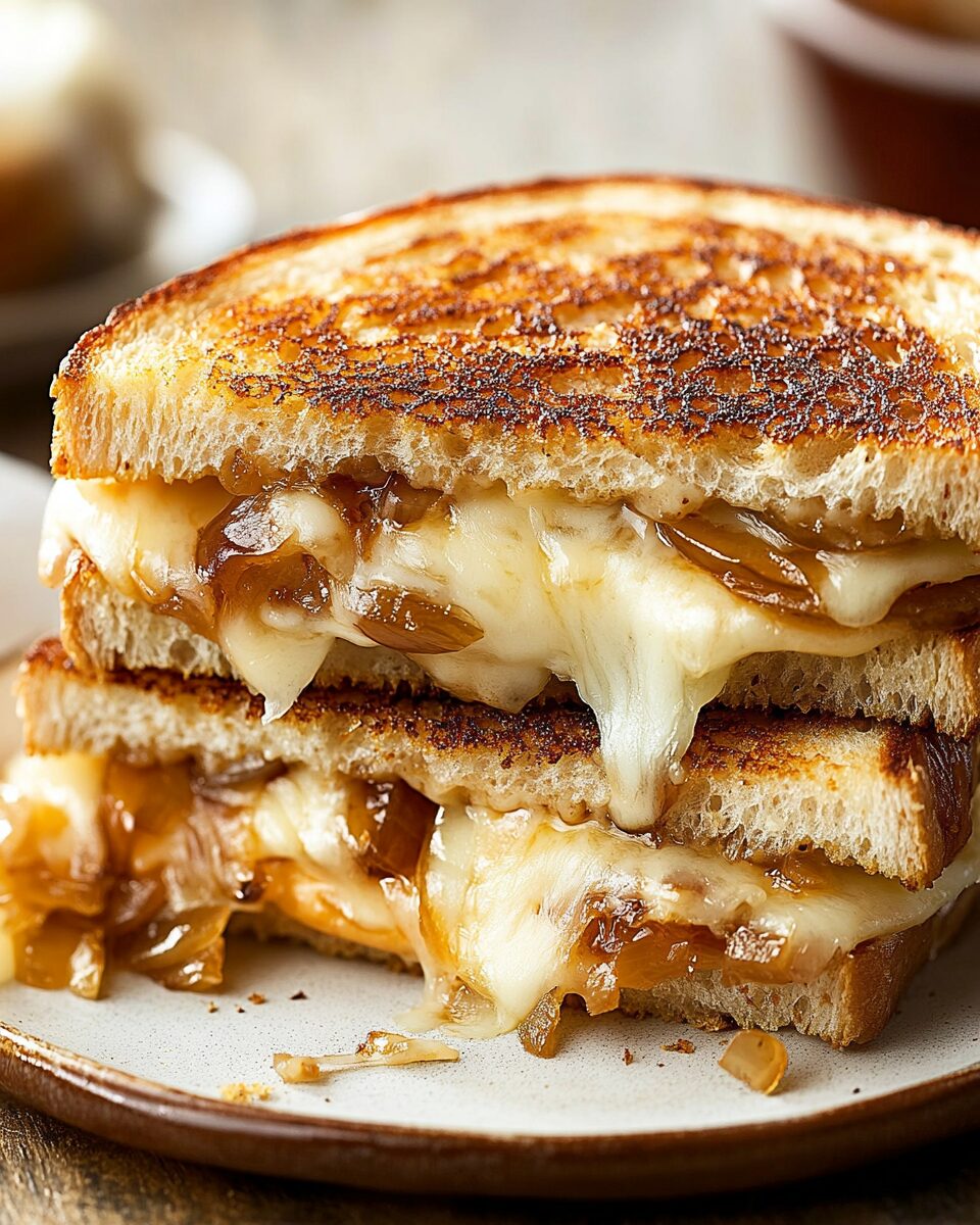 Sourdough Grilled Cheese with Caramelized Onion and Gruyère